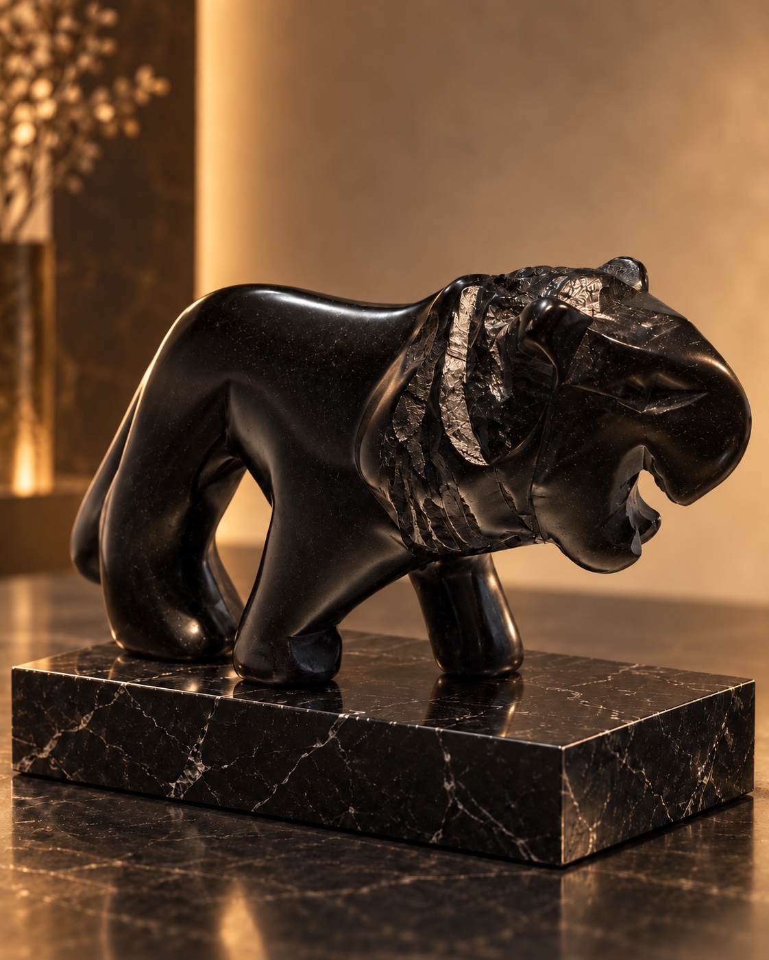 Carved stone lion from the Zenix collection